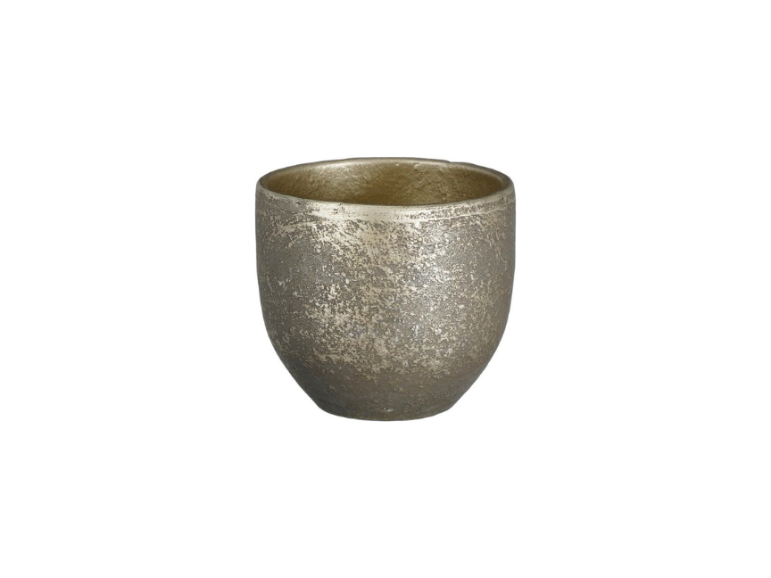 Small Carrie Pot Round Black Rustic by Mica